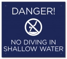 State Pool Sign - No Diving - Maryland Compliant