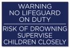 State Pool Sign - No Lifeguard - Georgia Compliant