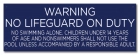 State Pool Sign - No Lifeguard - Indiana Compliant