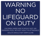 State Pool Sign - No Lifeguard - Massachusetts Compliant