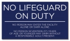 State Pool Sign - No Lifeguard on Duty - KY Compliant
