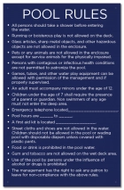 State Pool Sign - Pool Rules - Arkansas Compliant