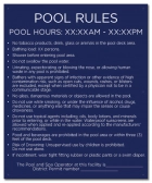 State Pool Sign - Pool Rules - DC Compliant