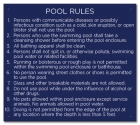 State Pool Sign - Pool Rules - Michigan Compliant