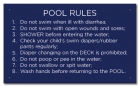 State Pool Sign - Pool Rules - Mississippi