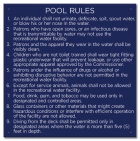 State Pool Sign - Pool Rules - West Virginia Compliant