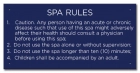 State Pool Sign - Spa Rules - Missouri Compliant