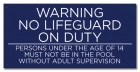 Texas No Lifeguard Pool Sign