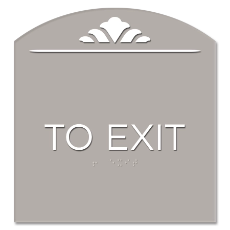 "To Exit" Egress Sign - CA Compliant