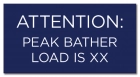 Utah Peak Bather Load Pool Sign
