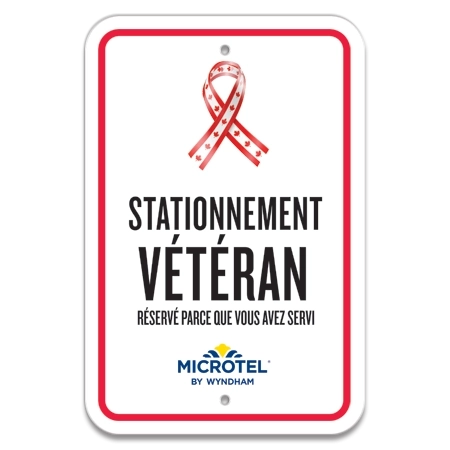 Veteran Parking Sign - French