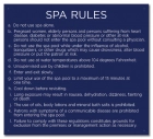 Virginia Spa Rules Sign
