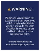 Warning Sign: Plastic and Vinyl