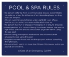 Wyoming Pool & Spa Rules Sign