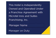Manager on Duty Signs