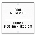 2-Line Common Room Sign w/Hours