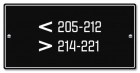 2-Line Directional Sign (Room Numbers Only)
