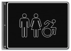 2-Sided Unisex Flag Sign w/Male/Female & Dynamic ISA Symbols