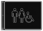 2-Sided Unisex Flag Sign w/Male/Female & ISA Symbols