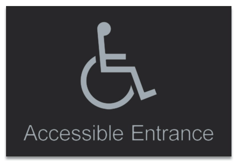 Accessible Entrance Sign w/ISA Symbol