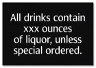 Alcohol Warning Sign - Alabama Compliant