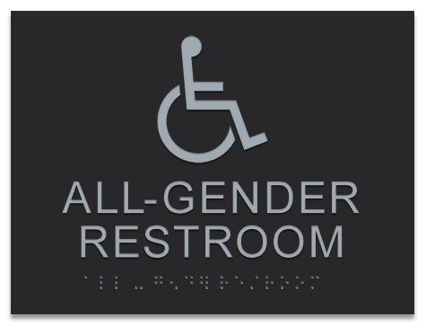 All-Gender Restroom Sign w/ISA Symbol