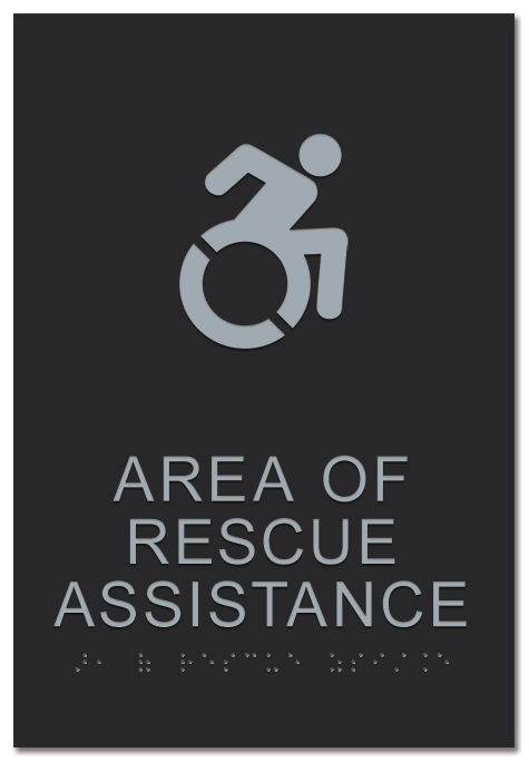Area of Rescue Assistance Sign - NYC Compliant
