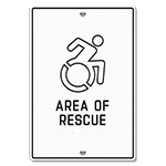 Area of Rescue Sign w/Dynamic ISA Symbol