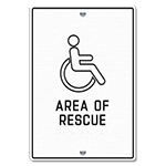 Area of Rescue Sign w/Symbol