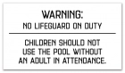 Arkansas No Lifeguard Sign