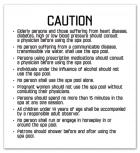 Arkansas Spa Rules Caution Sign