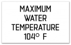 Arkansas Spa Water Temperature Sign