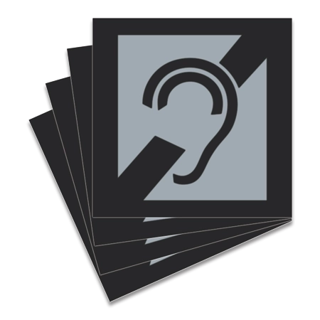 Audio Accessible Symbol Only - 4 Pack