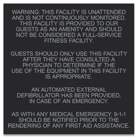 Automated External Defibrillator Sign