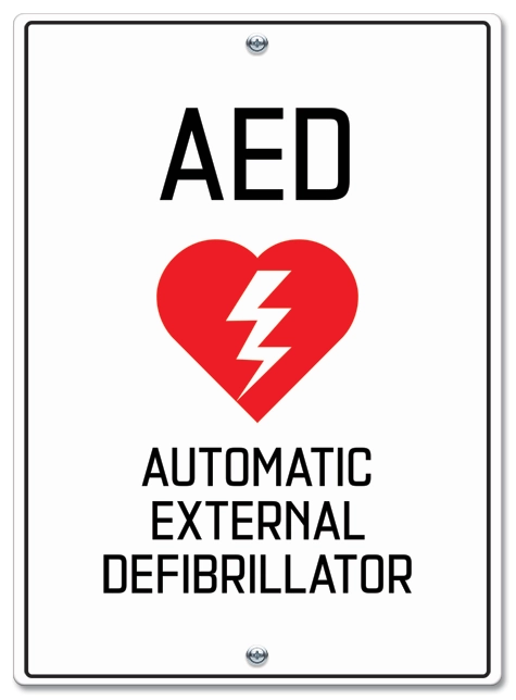Automatic External Defibrillator Sign