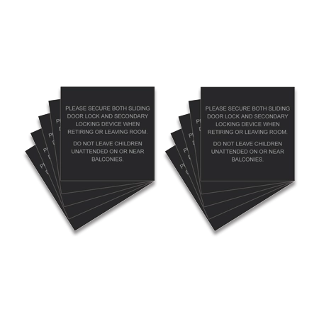 Balcony Safety Decal - 10 Pack