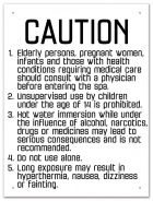 California Spa Rules Sign