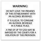 Colorado Alcohol Fine Warning Sign