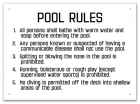 Connecticut Pool Rules Sign