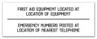 Delaware First Aid and Emergency Phone Location Sign