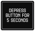 Depress Button for 5 Seconds Sign - Pack of 5