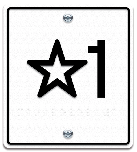 Elevator Door Jamb Sign