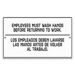 Employees Must Wash Hands w/Spanish Sign