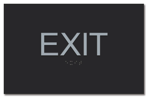 "Exit" Egress Sign - CA Compliant