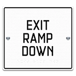 Exit Ramp DownEgress Sign - CA Compliant