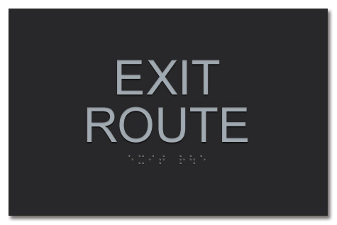 "Exit Route" Egress Sign - CA Compliant
