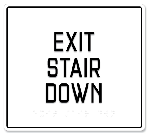 Exit Stair Down - CA Compliant (Back of House)