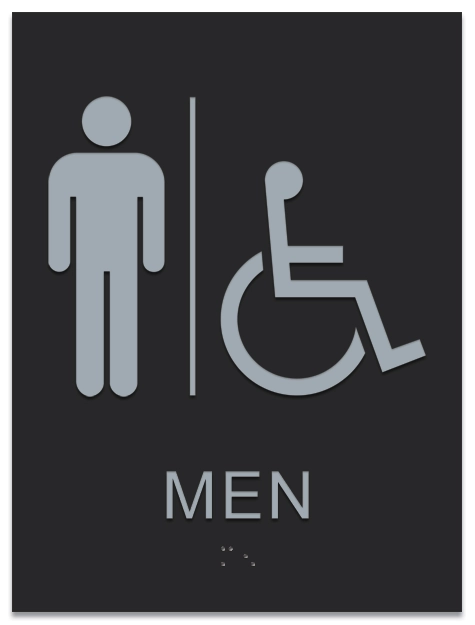 Gentlemen Sign w/Male & ISA Symbols