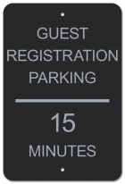 Guest Registration Parking Sign