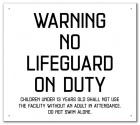 Idaho No Lifeguard Warning Sign